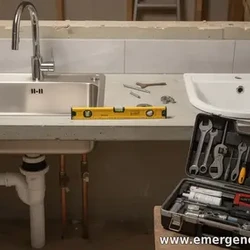 Installation steps for a typical kitchen or bathroom sink