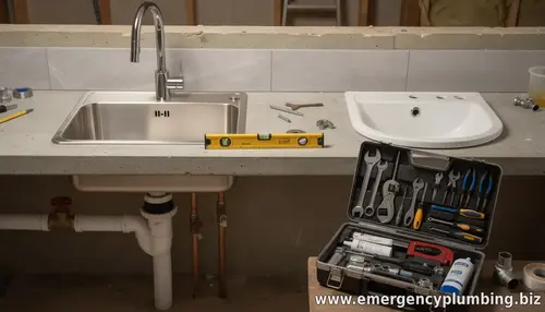 Installation steps for a typical kitchen or bathro