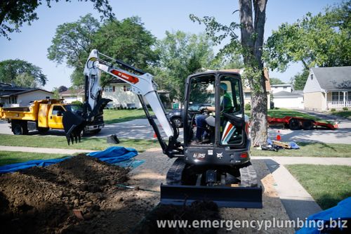 An excavation project in Buffalo Grove, IL