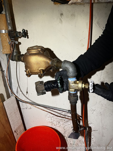A main line water shut-off valve is your first lin