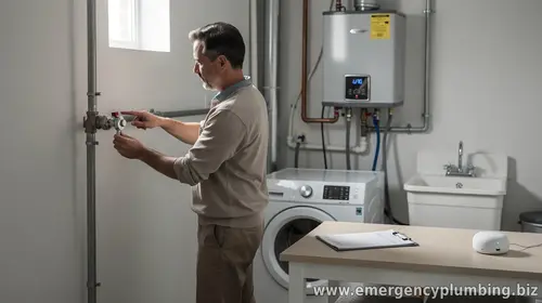 Shutting off the main water valve before you leave