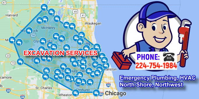EXCAVATION SERVICES, plumber near me, plumbing, north shore, northwest suburbs of Chicago, Illinois, clogged drain, sewer, hot water, emergency plumbing, installation, repair, Smart Housing Systems, hvac, contractor, license plumber